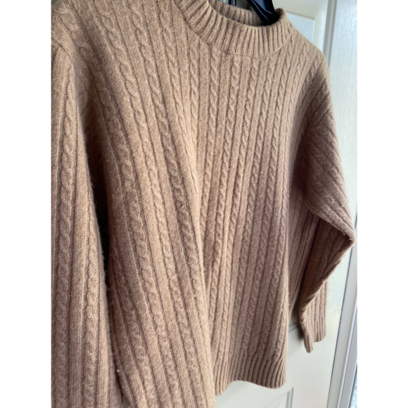 Ralph Lauren Women’s Camelhair and Lambswool Blend Brown Sweater Size Medium - Picture 5 of 7